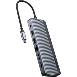 Хаб USB-C Anker з двома HDMI, 100W, 10Gbit/s, 14-в-1 для MacBook, Dell, iPad Pro