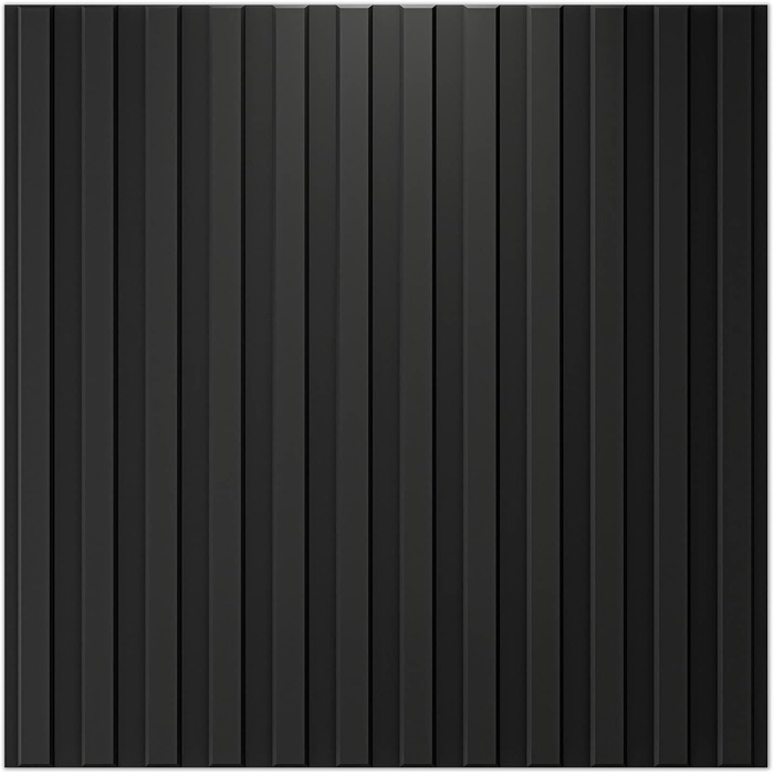 3D Панелі для стін Art3d: чорні, PVC, 12 шт., 50x50 см, 3 м²