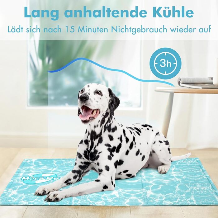 Pawtasy Cooling Mat for Dogs and Cats - Cooling Blanket for Dogs, Non-Toxic Gel Cooling Pad, Self-Cooling Dog Mat for Pets, Cooling Dog Mat - M (100 x 60 cm)