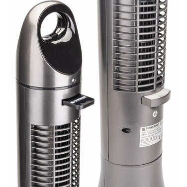 Колонний вентилятор Powermat SATIN TOWER-80, сріблястий/сірий