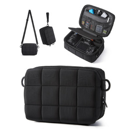 Сумка-чохол для цифрового фотоапарата bagsmart, еластичний захисний кейс з двома варіантами носіння, розмір L, чорний