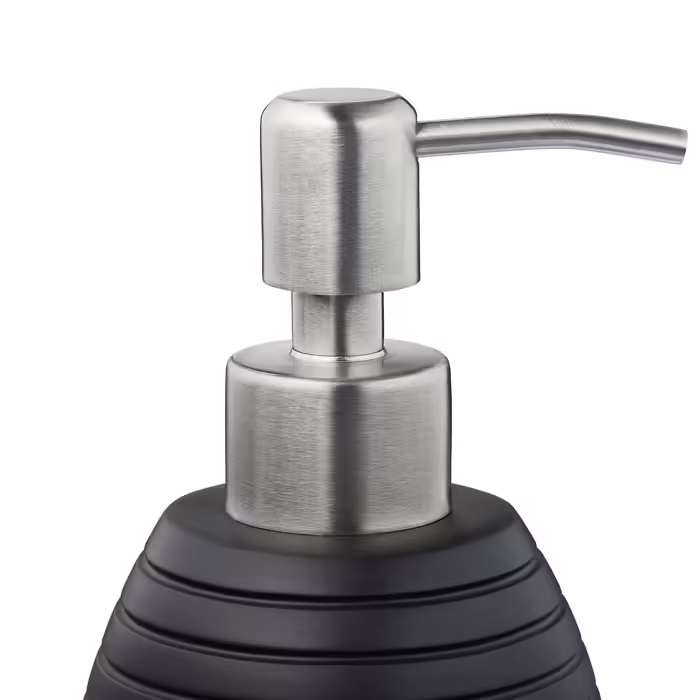 Relaxdays Stainless Steel Soap Dispenser with Grooves
