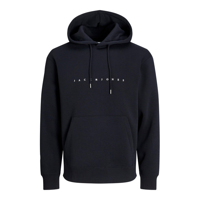 Чоловічий худі Jack & Jones JJestar JJ Sweat Hood, Relaxed Fit, чорний, розмір XXL