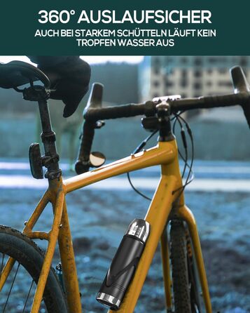 Термокружка-термос з нержавіючої сталі, 500 мл, 350 мл, подвійні стінки, без BPA, для спорту та відпочинку (Чорний)