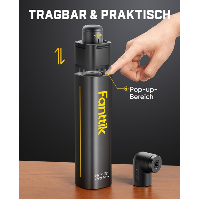 Акумуляторний шуруповерт Fanttik S2 Pro Max з набором біт (7 моментів, 0.5-6 Нм, 1/4