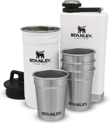 Набір для шотів та фляга Stanley Adventure - 6 предметів - Зелений (Polar White)