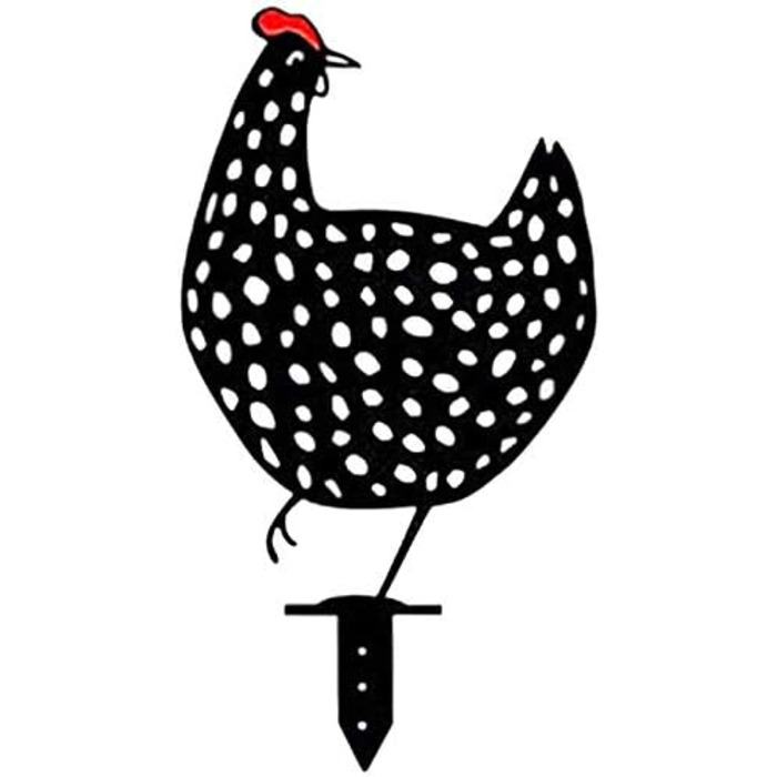 Alnicov 5-Piece Metal Chicken Farm Art Hollow Out Rooster Animal Shape Decor for Outdoor for Lawns, Gardens, Backyards Decoration Ornament