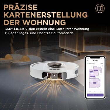 Робот-пилосос та робот-мийник Shark PowerDetect 2-в-1, NeverTouch Pro, самостійне очищення до 60 днів, 3D-LiDAR навігація, NeverStuck, керування через додаток, RV2800ZEEU, 2 щітки, Anti-Micro Pads, 1 капсула