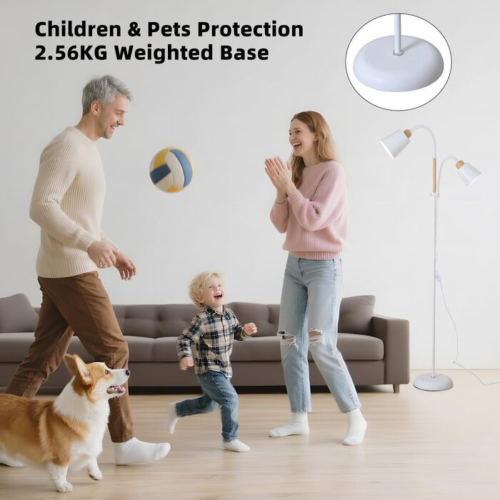 Світлодійна торшер ANTENLICHT YOYO з лампою для читання | E27, 60W | 360° регулювання | Вінтажний металевий торшер для вітальні | 159 см, зелений, без лампочки