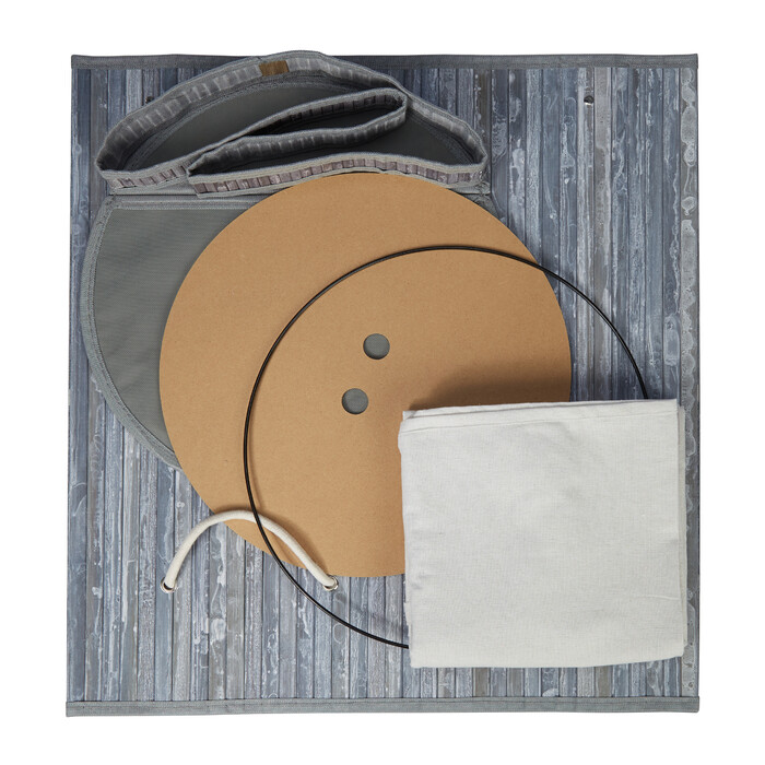 Relaxdays Laundry Basket Bamboo with Folding Lid