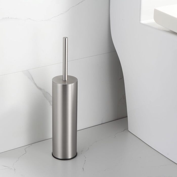 BGL 304 Stainless Steel Toilet Brush Holder - Long Design, Nickel Bristle Finish