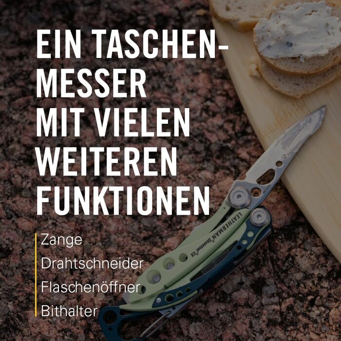 Leatherman Skeletool багатофункціональний інструмент 7 в 1 з нержавіючої сталі, легкий мультитул для дому та подорожей