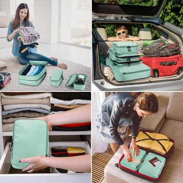 Органайзер для валізи: набір з 8 шт. (білий). Упаковочні куби, органайзери для подорожей, косметичка.