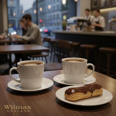 Набір чашок для чаю та кави Wilmax - 2 шт., 630 мл, порцеляна, білі