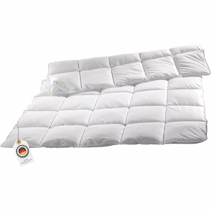 PROCAVE Micro-Comfort всесезонна ковдра 200x220 см, мікрофібра, стьобана, легка, м'яка, для ліжка, комфортна, Soft Touch