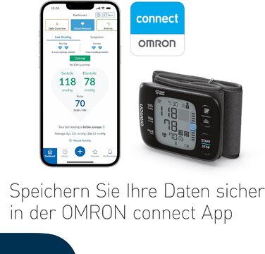 Тонометр на зап'ясті OMRON RS7 Intelli IT з Bluetooth, клінічно перевірений, Testsieger Stiftung Warentest 09/2020