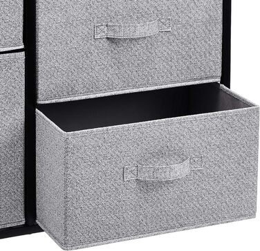 Amazon Basics - Closet Storage Organizer with 5 Fabric Drawers, White (Black)