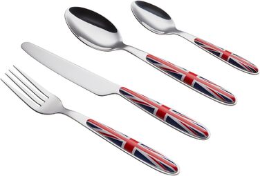 Набір столових приборів Exzact Rostfrei Stahl (16 предметів) з дизайном Union Jack