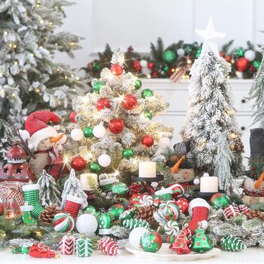 Набір ялинкових кулі Sea Team 77 шт., міцні, прикраси на ялинку, кулі-підвіски, з подарунковою упаковкою