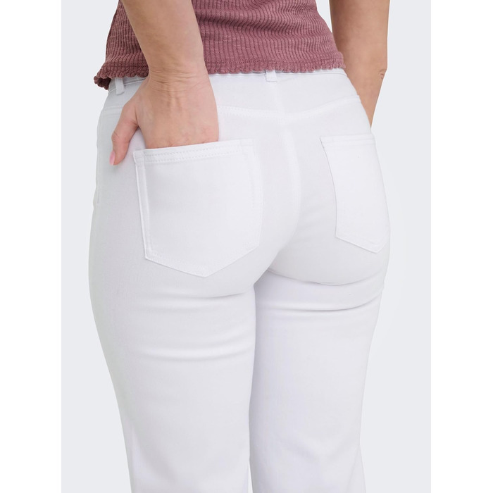 Жіночі джинси Only Blush прямого крою, білі, висока посадка, розмір XL (32L)