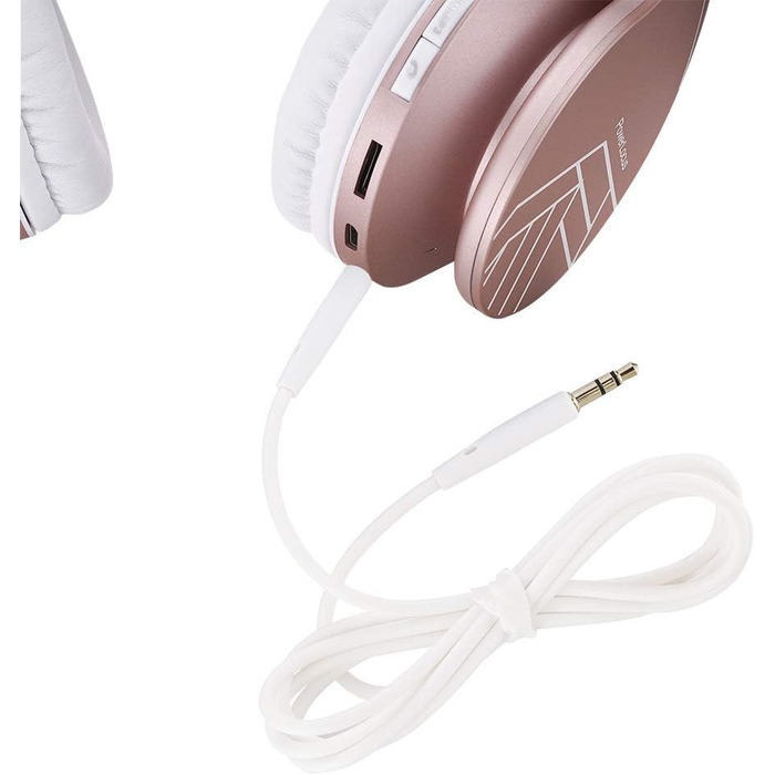 Бездротові навушники PowerLocus Over Ear Bluetooth з мікрофоном (Рожеве золото)