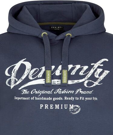 Худі DENIMFY для чоловіків, Regular Fit, з капюшоном DFArno, принти, кольори: бежевий, зелений, синій, темно-синій, сірий, розміри: S, M, L, XL, XXL, 3XL, 3XL, 4XL, 5XL
