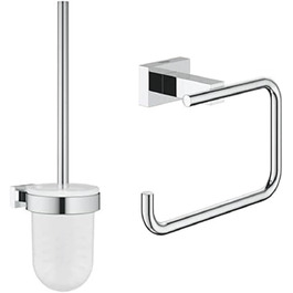 Essentials Cube | WC Brush Holder | chrome | 40513001 & Essentials | Toilet Paper Holder | 40507001
