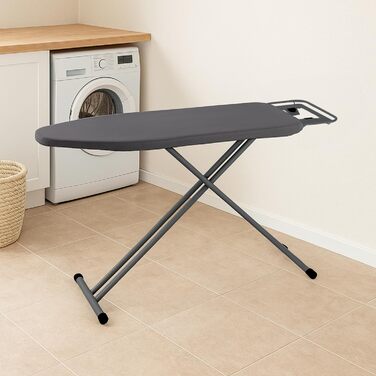 Прасувальна дошка SensaHome – складана, 120x38 см, з підставкою для праски, квітковий принт (темно-сірий)