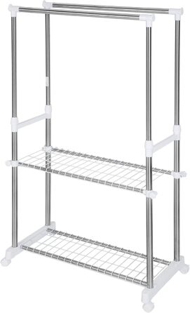 tectake Clothes Rack Coat Rack Height Adjustable - Various Models - (Sonja Model | No. 401889)
