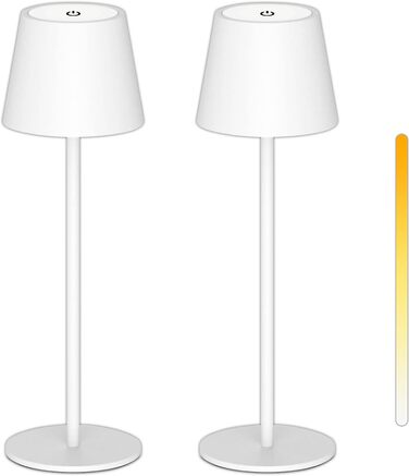 Акумуляторна LED-лампа Antela настільна бездротова диммерна, IP44, чорна, 2 шт. для дому/кафе/бару