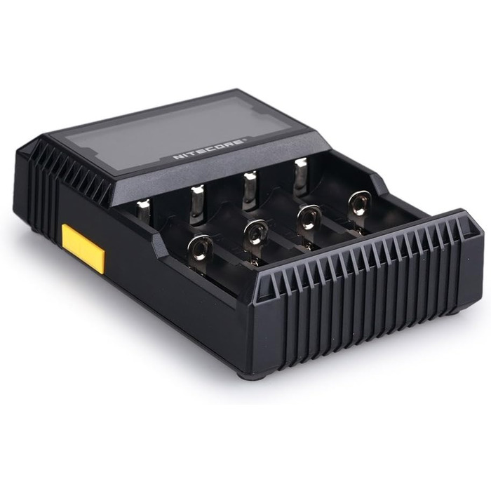 NiteCore D4 EU: Інтелектуальний зарядний пристрій для акумуляторів з LCD-дисплеєм (18650, 18350, 26650, AAA, AA, CR123A)