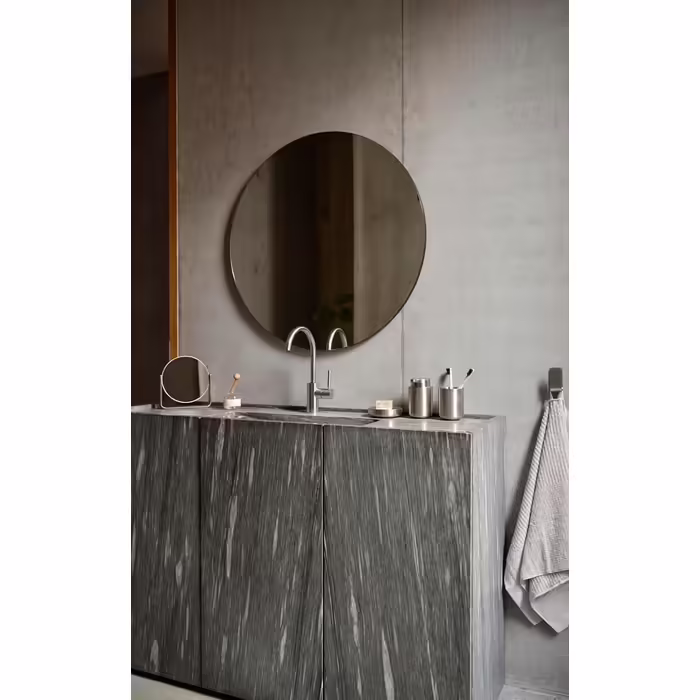 Zone Denmark Ume toothbrush holder, toothbrush cup, made of stoneware/ceramic, beautiful & practical bathroom accessory, diameter 8.3 cm, height 10.3 cm, steel