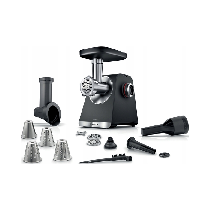 М'ясорубка Bosch Serie 6 MFWS640B, 2100 Вт, реверс, 2 швидкості