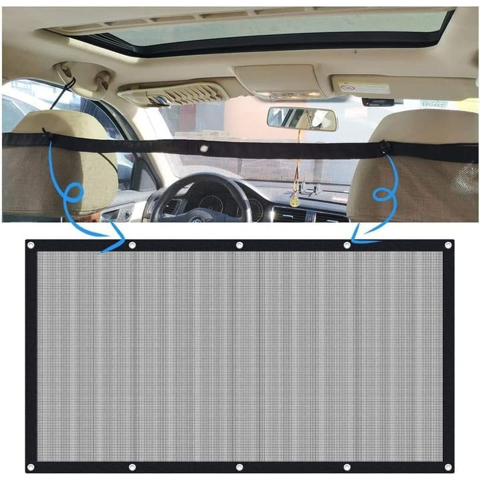 Сітка для собак у машину: захист та безпека на задньому сидінні (120x70 см)