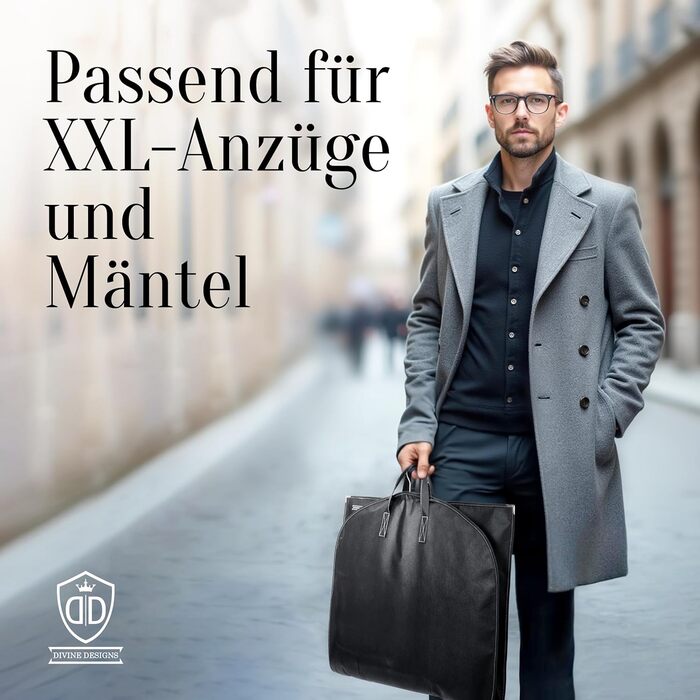 Набір 2 шт. мішки для одягу 120x60 см, мотоотанові - захисні мішки для одягу на блискавці для зберігання - чохли для одягу для XXL костюмів, пальто, курток - мішки для одягу, сумка для костюма, сумка для сорочок 120x60 см (без аксесуарів) 2 шт. - Чорний