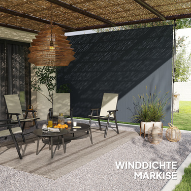 Outsunny Klemmmarkise mit Handkurbel höhenverstellbar Gelenkarmmarkise Markise ohne Bohren Sonnenschutz UV-beständig, inkl. Wandhalterung Sonnenmarkise 350 cm breit für Terrasse Balkon, Dunkelgrau | Aosom

Outsunny кляммерна маркіза з ручним приводом, рег