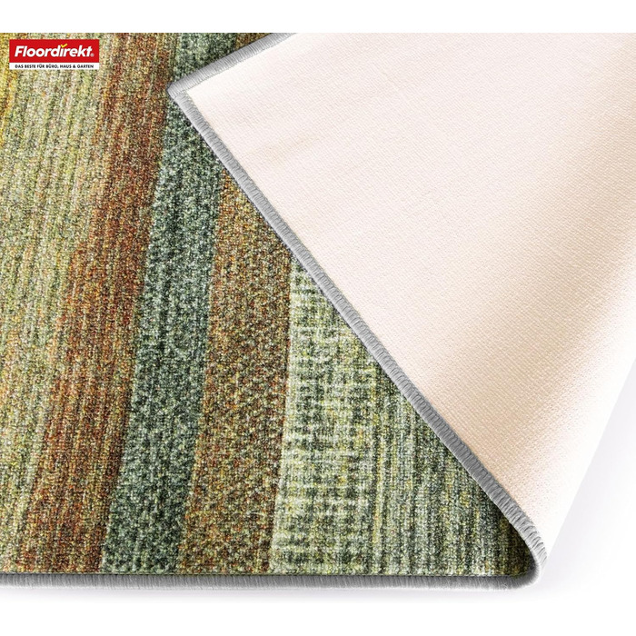 Килимок для підлоги Floordirekt для кухні, коридору та вітальні - килимок на замовлення, метр - килимок для коридору, килимок для кухні, килимок для вітальні (80 x 200 см, Naxos - Бежево-червоний)