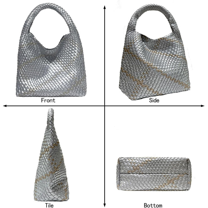 Клатч жіночий JINMANXUE B988 сріблясто-золотий вечірній, сумочка клатч