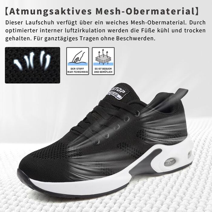 Жіночі кросівки для бігу та ходьби. Зручні, дихаючі, з амортизацією, спортивні, фітнес, для занять у залі та на вулиці. Чорно-білі, розмір 38 EU.