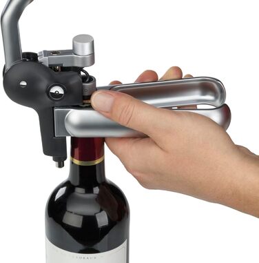 WMF Baric Corkscrew Wine 19 x 11 x 15 cm, Corkscrew with foil cutter, professional wine bottle opener, bottle opener for wine and Prosecco, wine opener, effortless operation