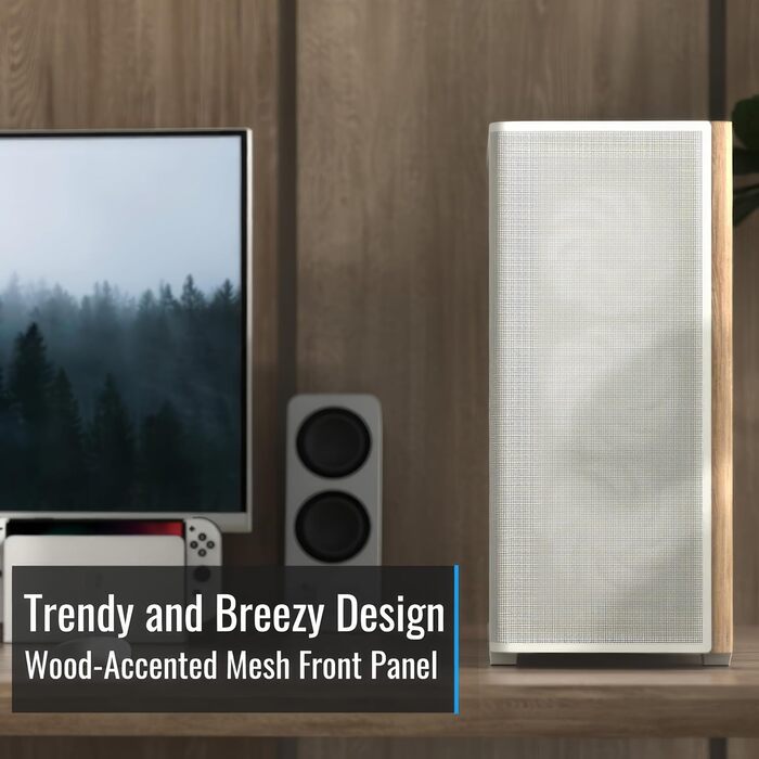 Корпус для ПК Aerocool D502A Mid-Tower: сітка Airflow, 4 RGB-вентилятори, підтримка ATX/Micro-ATX/Mini-ITX, скло, білий колір