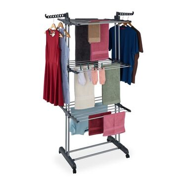Rolling Clothes Drying Rack - Tower Design