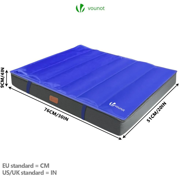 Ортопедичне ліжко для собак Vounot з знімною кулькою-матрацом, 2-в-1, для маленьких собак, миється, сірий, 76x51x9 см