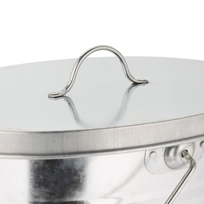 Relaxdays Galvanized Ash Bucket with Lid