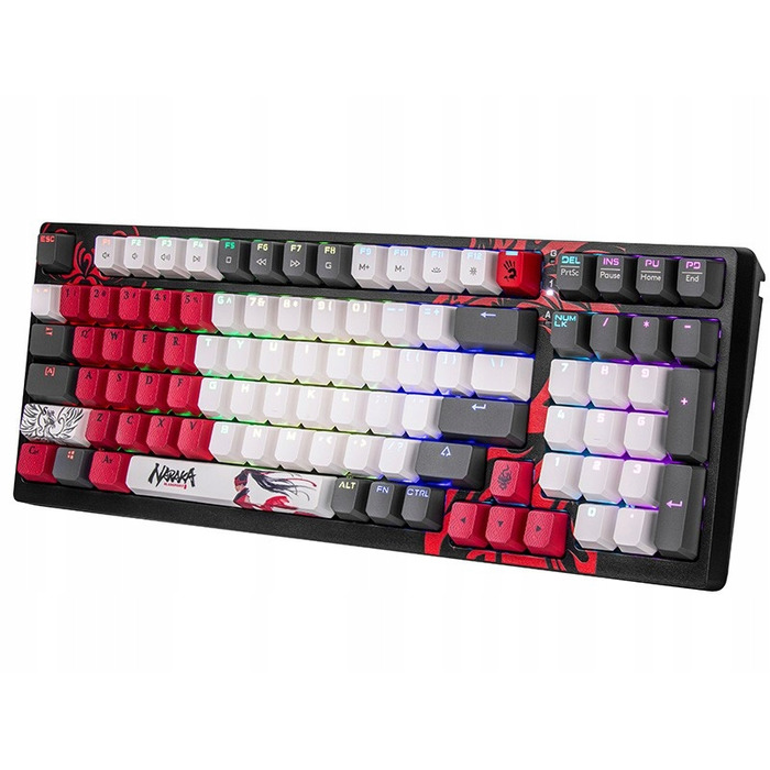 Механічна клавіатура A4Tech, чорна, USB, з RGB-підсвіткою та цифровим блоком