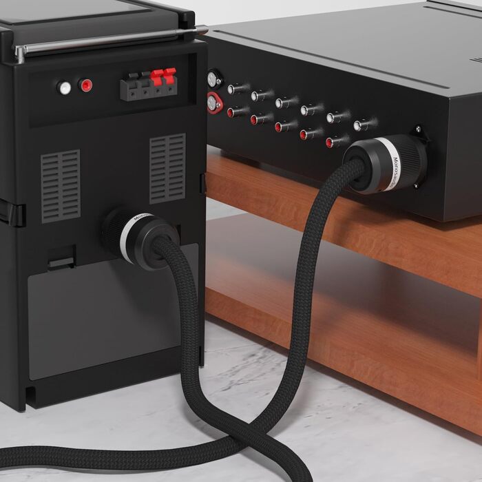 Hi-Fi мережевий кабель Monosaudio P903 OCC 2.5Sq, мідний екран, 1.5м, роз'єми EU Schuko та IEC C15 для підсилювача, DVD, сабвуфера