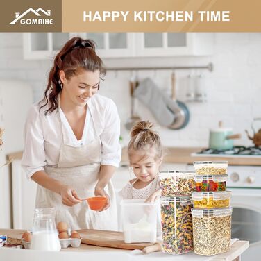 Набір контейнерів для зберігання GoMaihe 16 шт. | Герметичні бокси для кухні, продуктів, кормів для тварин | Пластикові контейнери з кришкою
