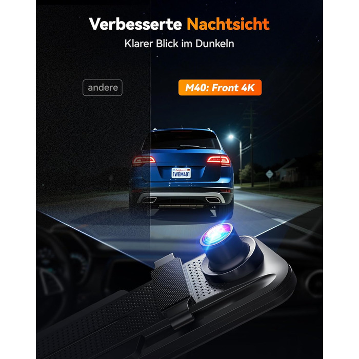 Відеореєстратор-дзеркало WOLFBOX M40 10