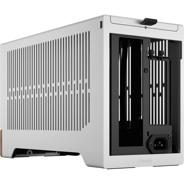 Корпус для ігрового ПК Fractal Design Terra Wood Walnut - mITX, PCIe 4.0, USB Type-C, анодований алюміній (срібло)