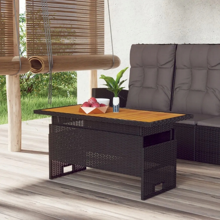 Прямокутний стіл з техноротанга VidaXL, 100 x 50 x 63 см